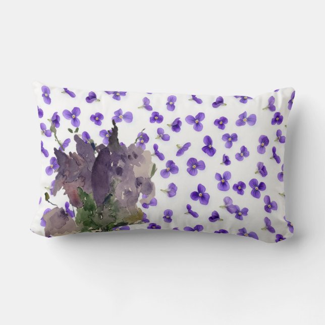 violet vase lumbar pillow (Back)