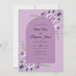 Violet Vine Wedding Invitation