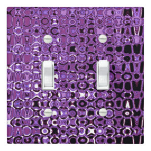 Violet Vortex Double Toggle Light Switch Cover