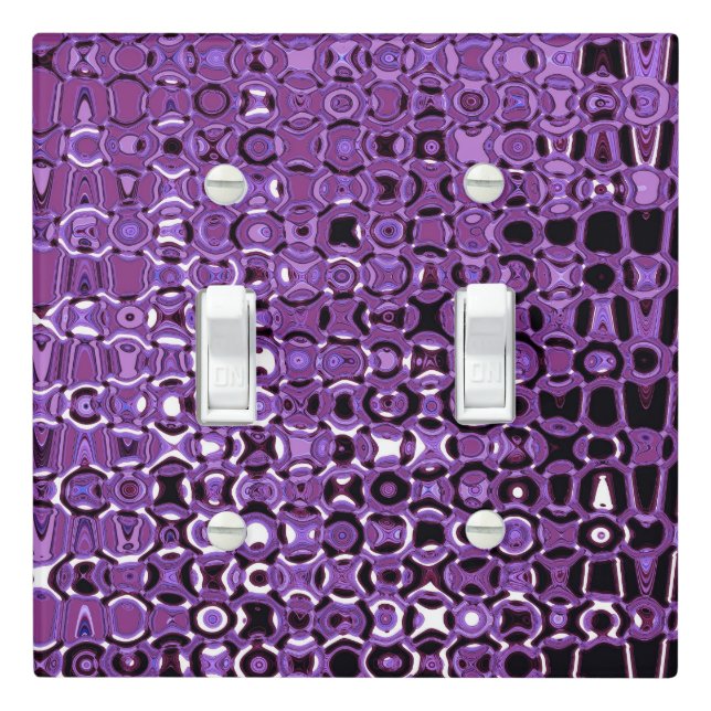 Violet Vortex Double Toggle Light Switch Cover (In Situ)