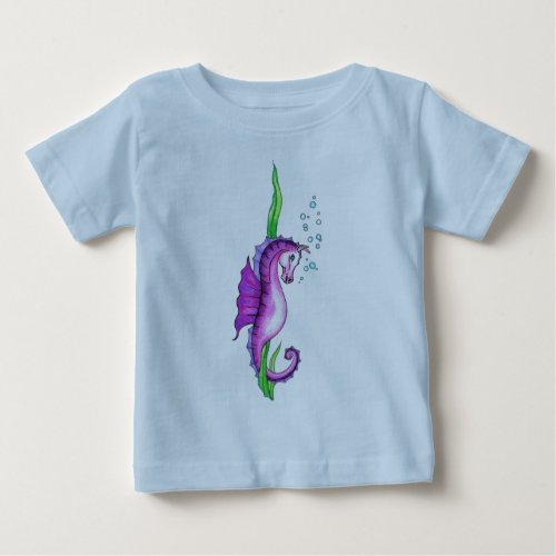 Violet Water Horse Baby T_Shirt