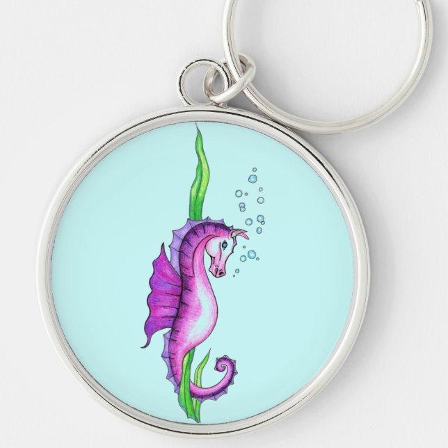 Violet Water Horse Keychain (Front)