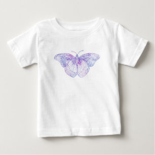 Violet Watercolor Butterfly Baby T-Shirt