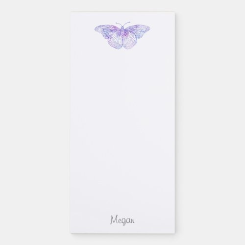 Violet Watercolor Butterfly Notepad