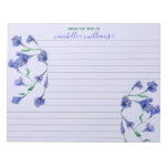 Violet Watercolor Flowers Lined Personalized Notepad