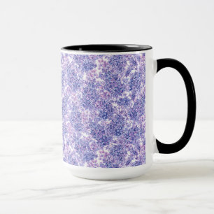 Violet watercolor lilac flowers mug