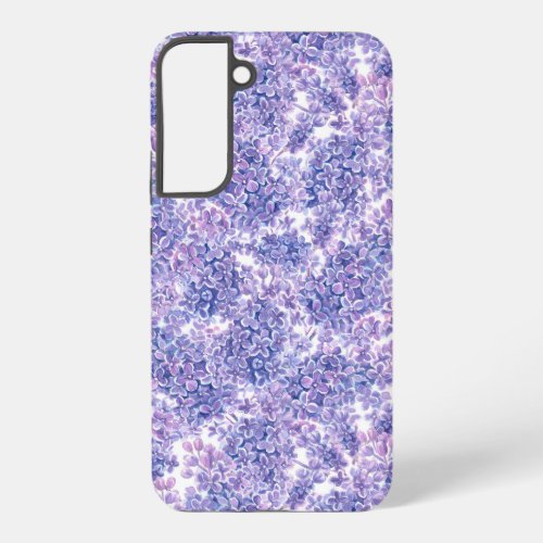 Violet watercolor lilac flowers samsung galaxy s22 case