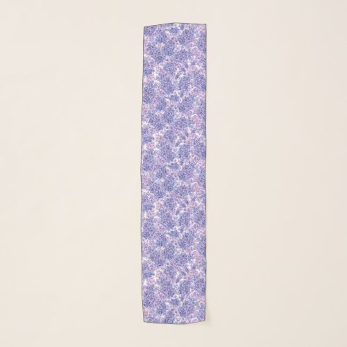Violet watercolor lilac flowers scarf