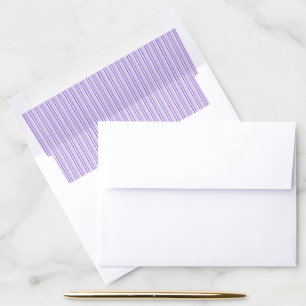 Violet Watercolor Minimal Elegant Stripe Wedding Envelope Liner