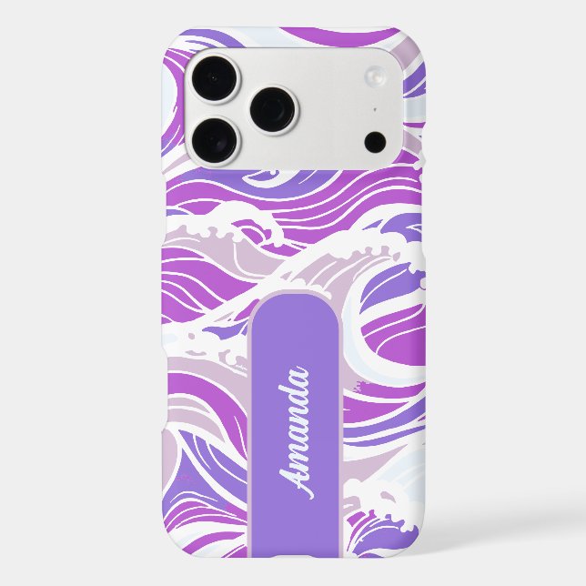 Violet Wave Pattern Iphone Case (Back)