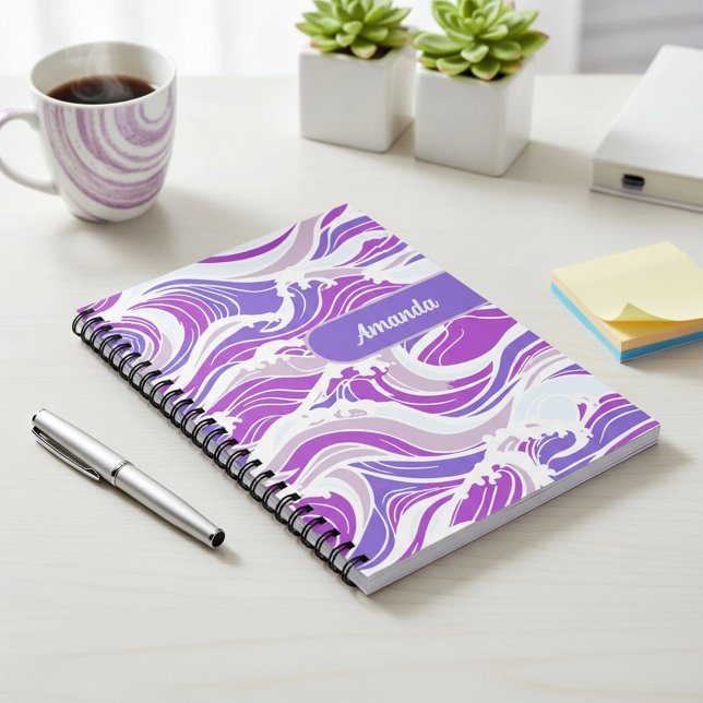 Violet Wave Pattern Notebook (Creator Uploaded)