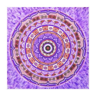 Violet wheel Mandala