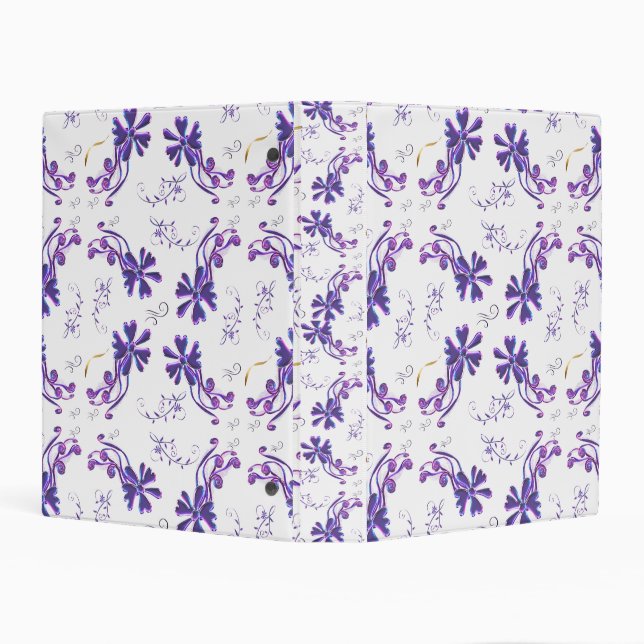 Violet Whimsy Floral  Mini Binder (Background)