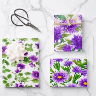 Violet Whispers, Purple Floral 
