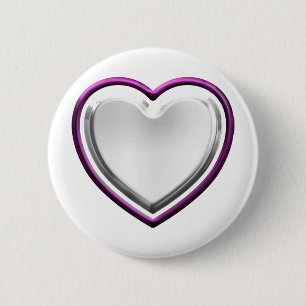 Violet white heart button