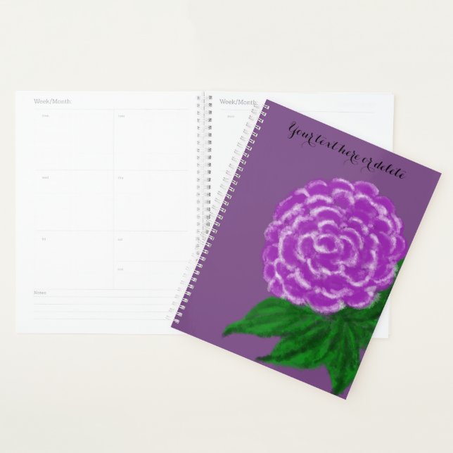 Violet White Watercolor Floral Planner (Display)