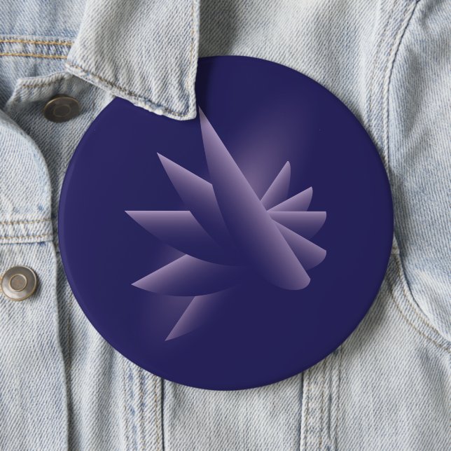 Violet wings pinback button (In Situ)
