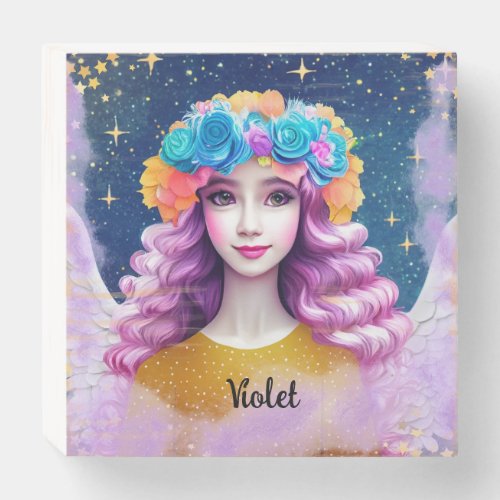 Violet Wooden Box Sign