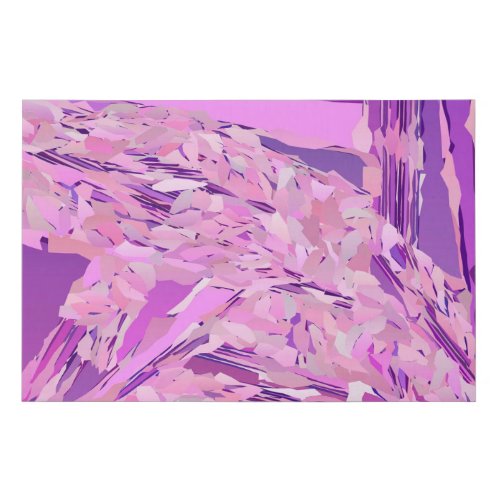 Violet Woodland abstract Lavender and Purple Faux Canvas Print