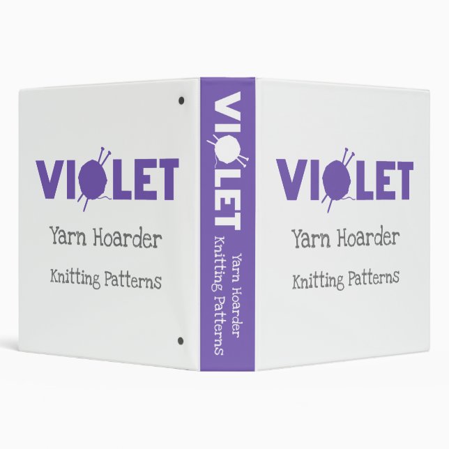 Violet Yarn Hoarder 3 Ring Binder (Background)