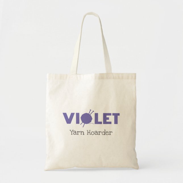 Violet Yarn Hoarder Tote Bag (Front)