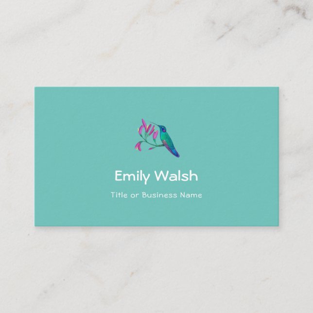 Violetear Hummingbird Business Card (Front)