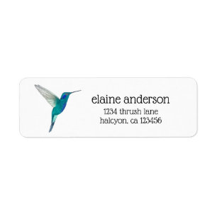 Violetear Hummingbird Label