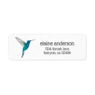 Violetear Hummingbird Label