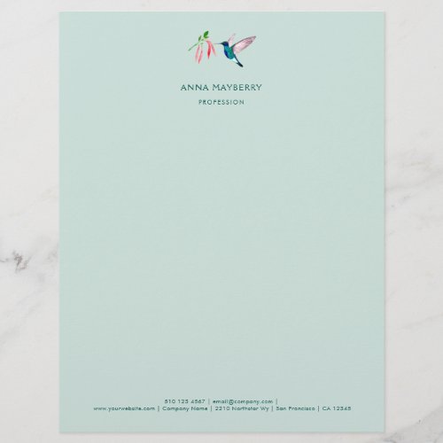 Violetear Hummingbird  Letterhead