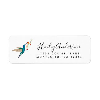 Violetear Hummingbird return address Label