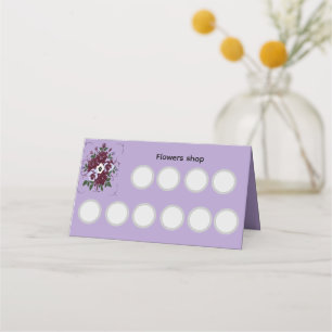 Violets 20 points loyalty card