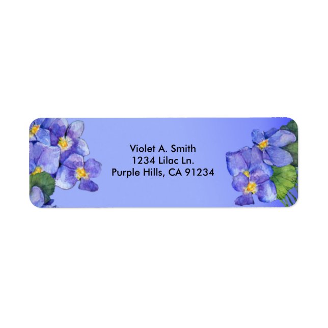 Violets Address Label (Front)