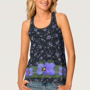 Violets All-Over Print Racerback Tank Top