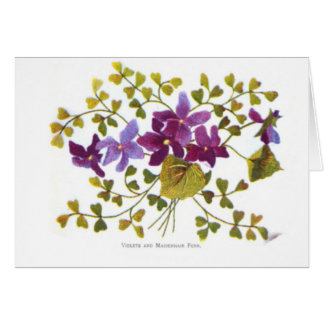 Violets and Maidenhair Fern Cards