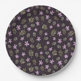 Violets and Wild Flowers Paper Plato Paper Plates