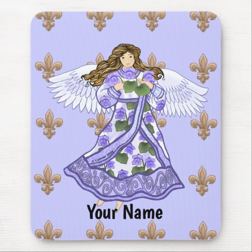 Violets Angel custom name mousepad