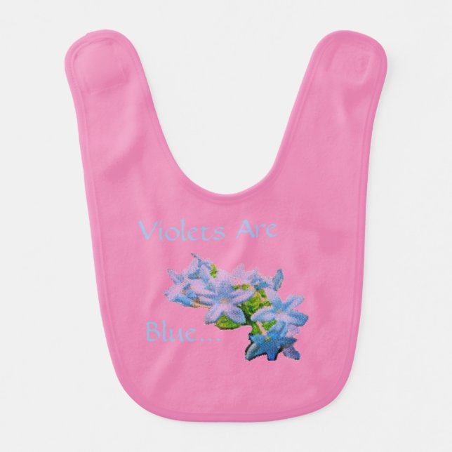 Violets Are Blue... Baby Bib (Front)