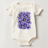 Violets Baby Bodysuit