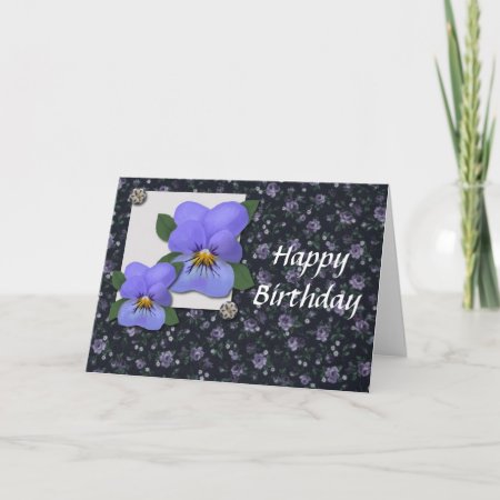 Violets Birthday Card (large Print)