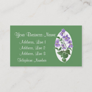 Violets Business Card to Personalize