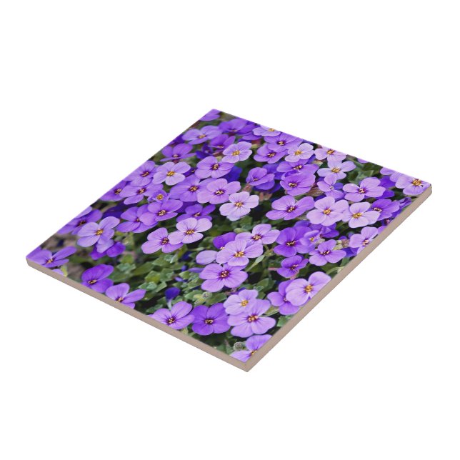 Violets Ceramic Tile (Side)