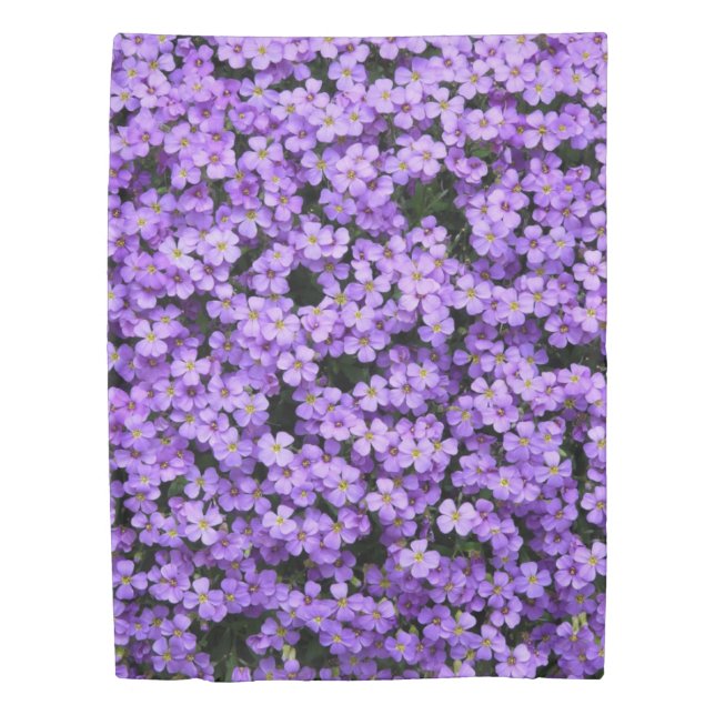Violets Duvet Cover Violet Flowers Spring (Front)