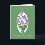 Violets, February Birthday Card, Daughter-in-law Card<br><div class="desc">A pretty Birthday Card for a Daughter-in-law,  with a pretty motif of Violets,  one of the February Birth Month Flowers,  from a watercolour painting by Judy Adamson. Part of the Posh & Painterly 'Sweet Violets' collection.</div>