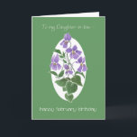 Violets, February Birthday Card, Daughter-in-law Card<br><div class="desc">A pretty Birthday Card for a Daughter-in-law,  with a pretty motif of Violets,  one of the February Birth Month Flowers,  from a watercolour painting by Judy Adamson. Part of the Posh & Painterly 'Sweet Violets' collection.</div>