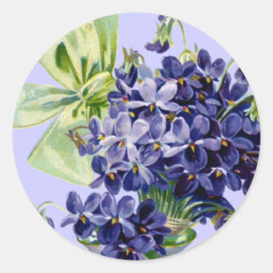 Violets Flower Art Sticker