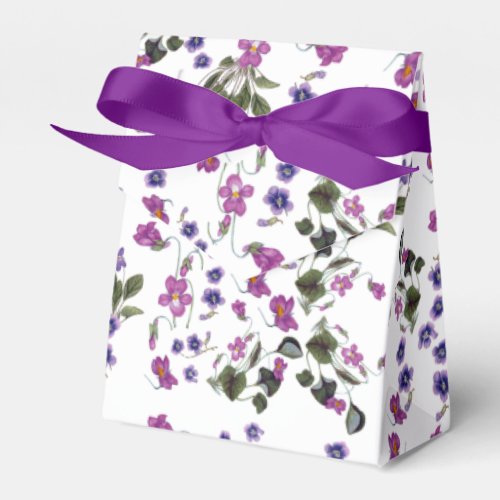 Violets Garlands Favor Tent Box