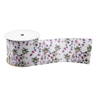 Violets Garlands Satin Ribbon 3