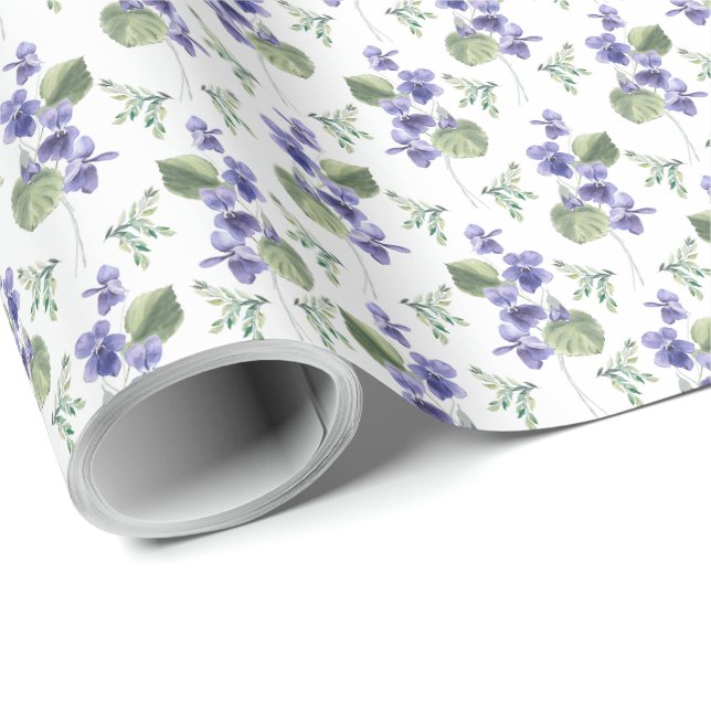 Violets Gift Wrapping Paper (Roll Corner)