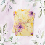 Violets Gold 50th Wedding Anniversary  Wrapping Paper Sheets<br><div class="desc">The 50th wedding anniversary is absolutely special. Celebrate your friends or family members who have reached the wonderful landmark with a celebration, party, and/or gifting. Gold is the noted color that indicates it is the "golden anniversary". Violets are one of the major flowers that are traditionally associated with this event....</div>