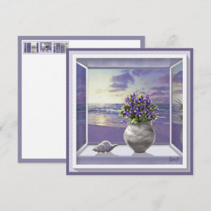 violets in a moon jar